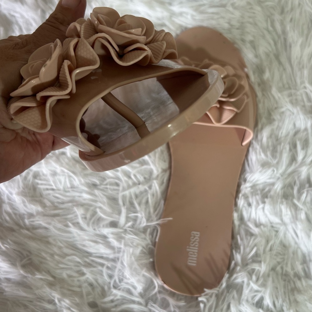 Melissa Women's Pink Floral Slide Sandals - Picture 5 of 7